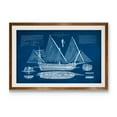 thumbnail image 1 of Antique Ship Blueprint III - Barnwood Framed Print - 17 x 20 - Maple, 1 of 4