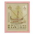 thumbnail image 1 of Antique Ship Plan I -Framed Print w/glass-Sunset Pink, 1 of 7