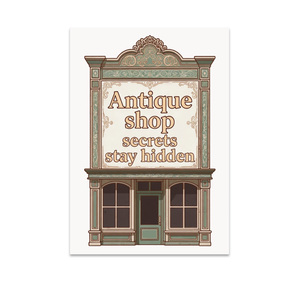 Antique Shop Secrets Stay Hidden - Vintage Decor Enthusiast - 13x19 Poster Print