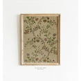 thumbnail image 1 of Antique Silk Textile Design Wall Art, Vintage Neutral Flower Vines Tapestry Decor, Vivid Art Print Jn-307 Wall Art, Modern Wall Decor, 12x18 UNFRAMED, 1 of 2