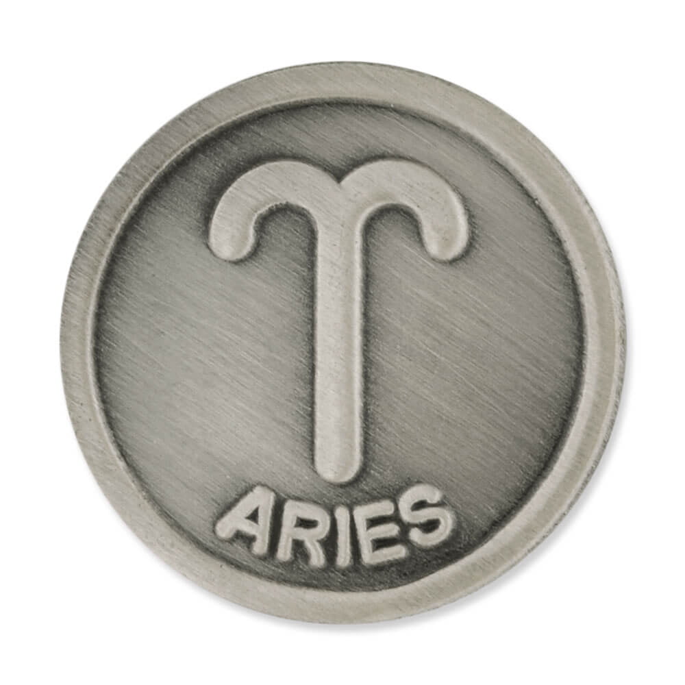 Antique Silver Aries Zodiac Ram Symbol Lapel Pin - Walmart.com