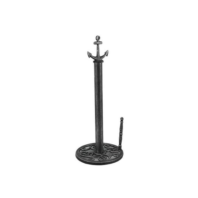 Antique Silver Cast Iron Anchor Paper Towel Holder, 16 in.