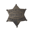 thumbnail image 1 of Antique Silver Finish Western State Of Texas Sheriff Presidio County Badge Lapel Pin by MDream, 1 of 3