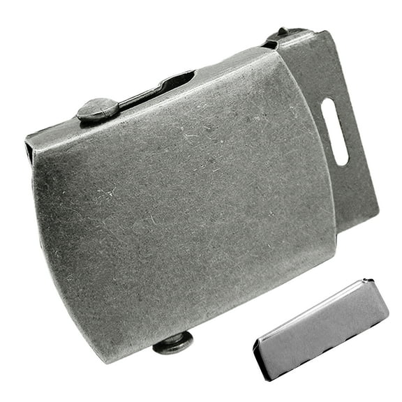 Antique Silver Slider Military Buckle 1.25" Width