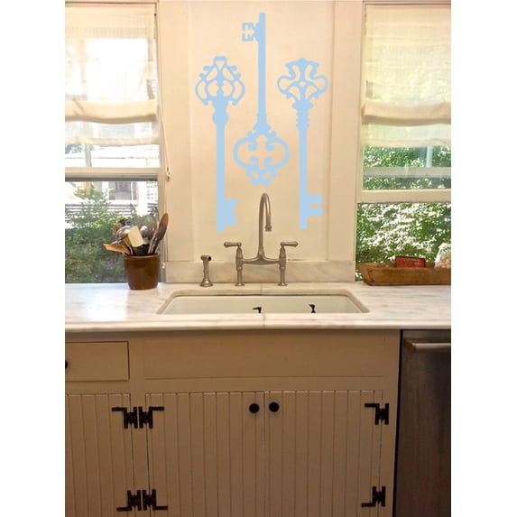 Antique Skeleton Keys Removable Home Wall Decal Stickers