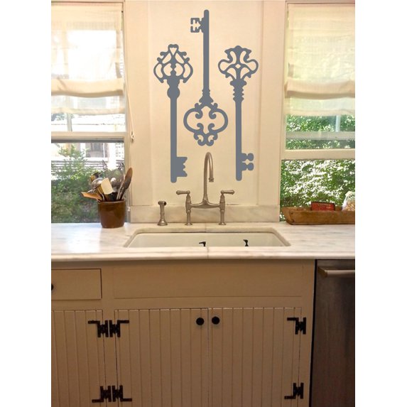 Antique Skeleton Keys Removable Home Wall Decal Stickers