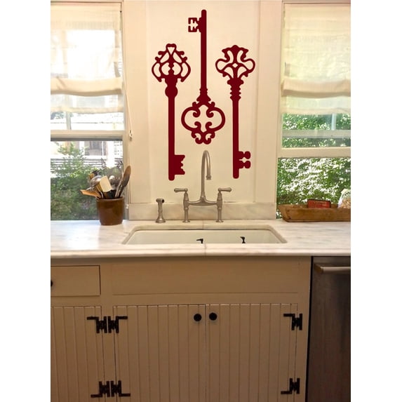 Antique Skeleton Keys Removable Home Wall Decal Stickers