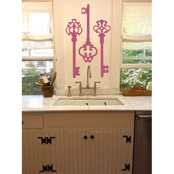 Antique Skeleton Keys Removable Home Wall Decal Stickers