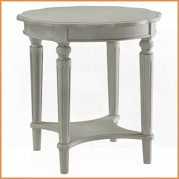 Antique Slate French Design Coffee Table with Bottom Shelf  Timeless Charm & Convenient Storage for Living Room