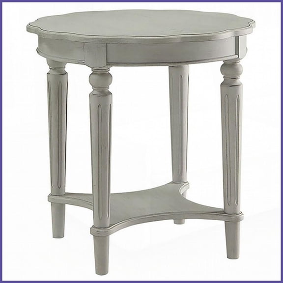 Antique Slate French Design Coffee Table with Bottom Shelf, Space-Saving & Stylish for Living Room