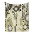thumbnail image 1 of Antique Soft Flannel Fleece Blanket, Old Days Design 20s Cultural Items and Tribal Feathers Changing Trends Theme, Cozy Plush for Indoor and Outdoor Use, 70" x 90", Green Grey Cream, by Ambesonne, 1 of 5