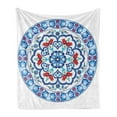 thumbnail image 1 of Antique Soft Flannel Fleece Blanket, Ottoman Turkish Style Art with Tulip Period Ceramic Floral Elements European Print, Cozy Plush for Indoor and Outdoor Use, 50" x 70", Multicolor, by Ambesonne, 1 of 5