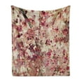 thumbnail image 1 of Antique Soft Flannel Fleece Throw Blanket, Grungy Effect Cherry Blossoms on Ribbed Bamboo Retro Background Floral Art Work, Cozy Plush for Indoor and Outdoor Use, 70" x 90", Pink Beige, by Ambesonne, 1 of 5