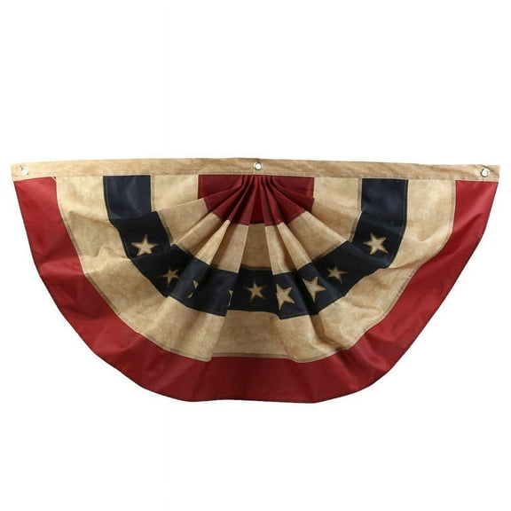 Antique Style American Flag Bunting - Patriotic Decor - Factory Direct Craft