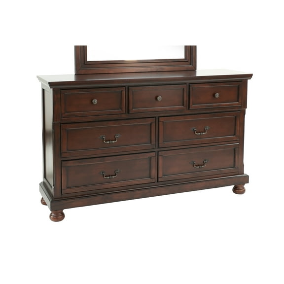 Antique Style Bedroom Dresser with Mirror