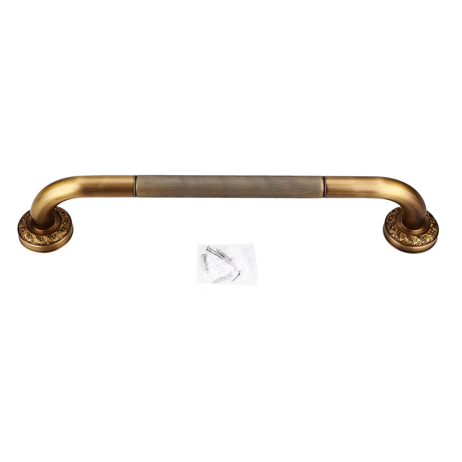 Antique Style Brass Carved Shower Tub Safety Grab Bar Wall Mounted