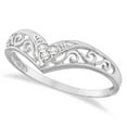 thumbnail image 1 of Antique Style Chevron Diamond Ring 14k White Gold (0.05ct), 1 of 2