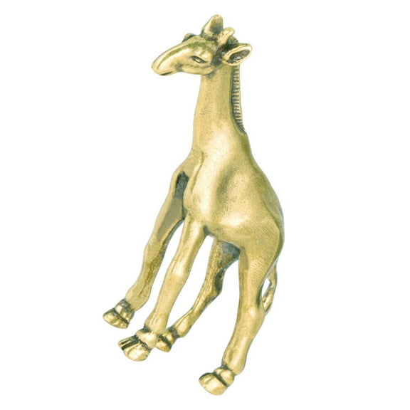 WORGEOUS Giraffe Figurine Vintage Style Brass 1Set 2.6x2x1in