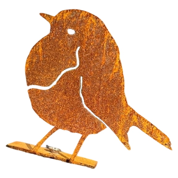 Antique-Style Iron Bird Sculpture Weather-Resistant Garden Art, Practical Porch, Yard Decoration