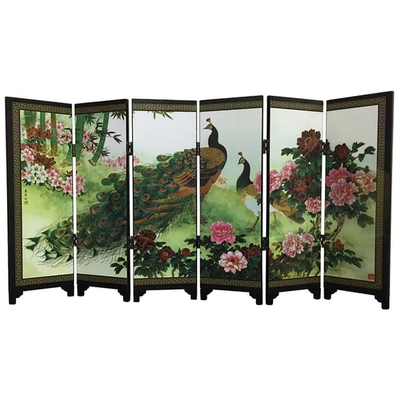 Antique Style Lacquer Small Screen Wooden Craft Ornament For Home Decoration