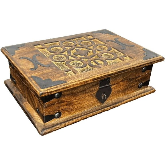 Antique Style Mango Wood Book Type Box