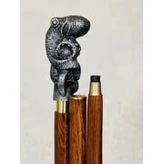 Antique Style Octopus Handle Wooden Walking Cane   3-Piece Collapsible Travel Wood Walking Stick