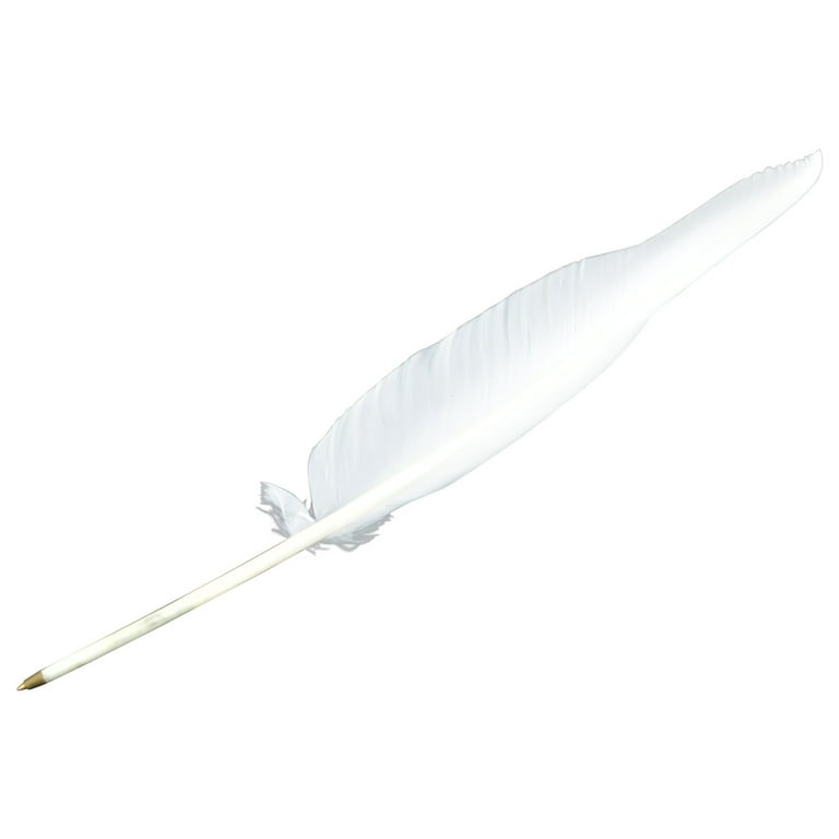 Antique Style White Goose Quill Black Ink Writing Pen Antique Style White Goose Quill Black Ink Writing Pen