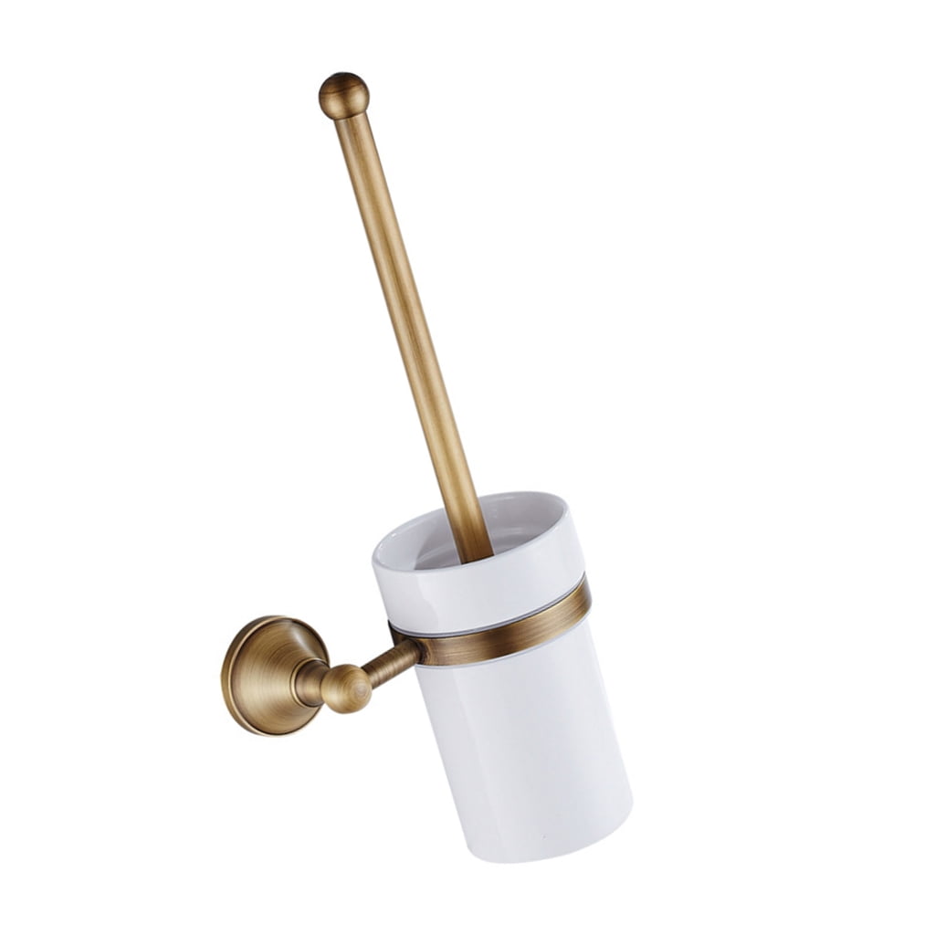 Antique Style Wall Mounted Toilet Brush Holders Upgrades for Bathroom Elegance