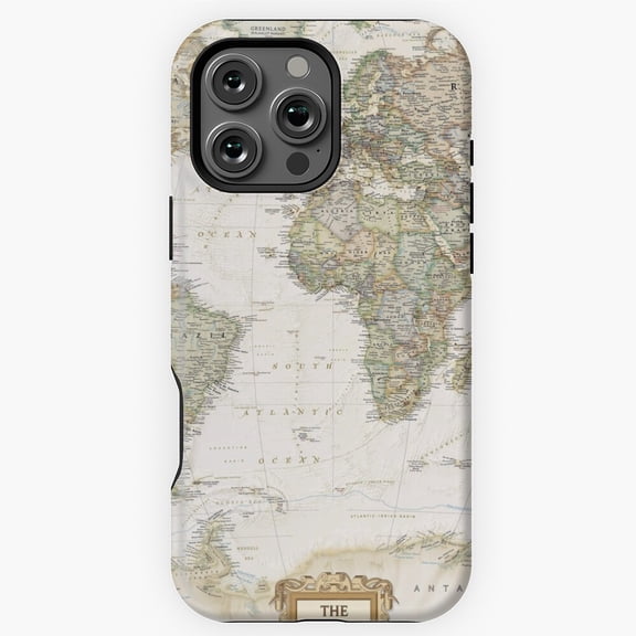 Antique Style World Map 2007 Phone Case for iPhone 16 15 14 13 12 11 Pro Max