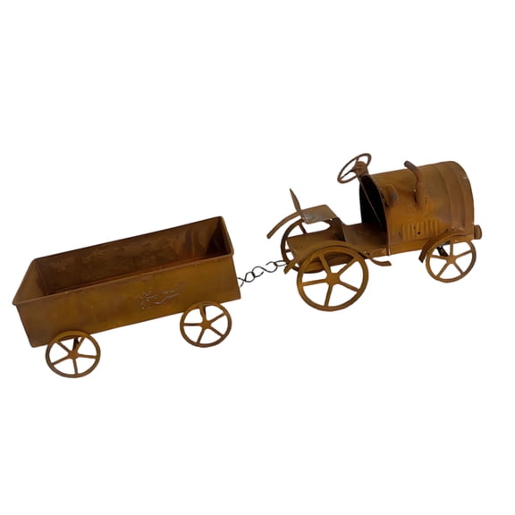Antique Styles Artistic Antique Tractor Planter With Excellent Drainage For Home And Garden Decoration Planting Flowers And