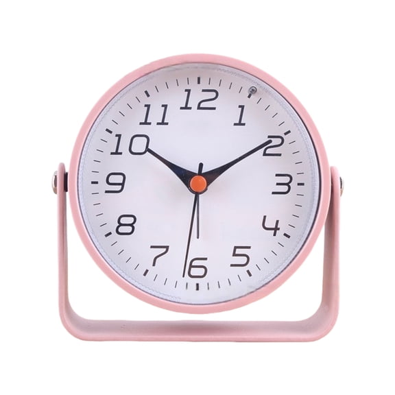 Antique Styles Desk Shelf Clock Operated NonTicking Metal Clock for Stylish Decoration in Livings Room or Office