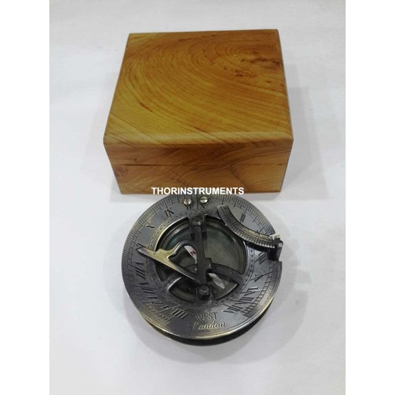 Antique Sundial Compass West London 3" Nautical Gift Item