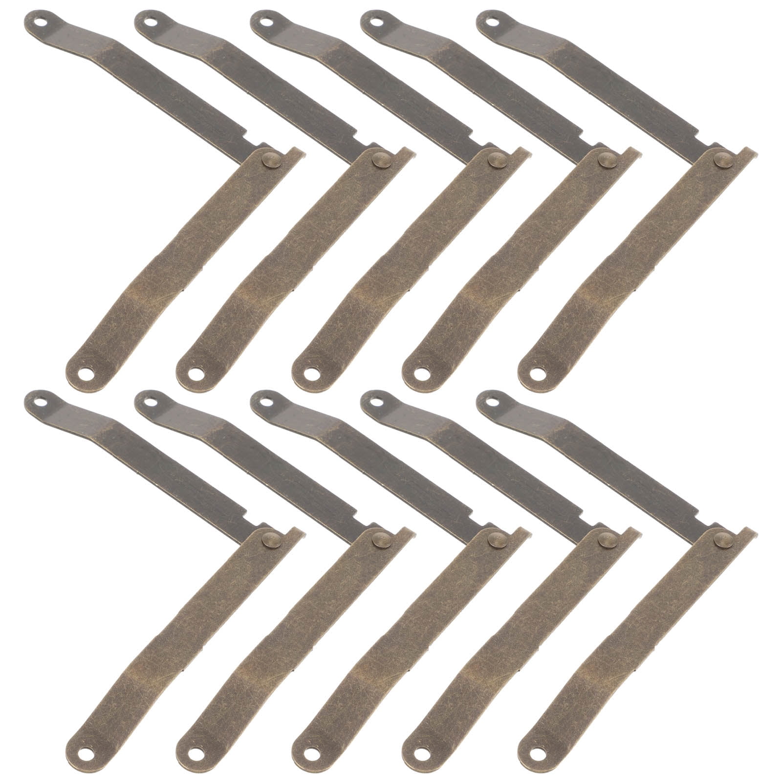 FMHXG 4PCS Antique Style Folding Lid Support Hinges With Feet - 145mm Long, For Chests & Cabinets