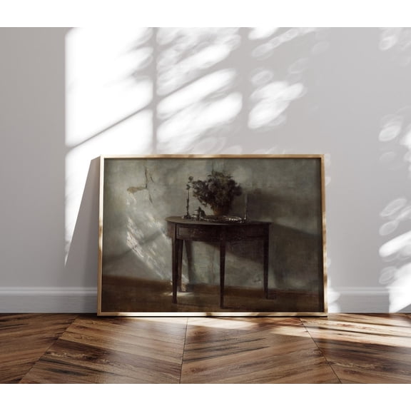 Antique Table Still Life Unframed Paper Print