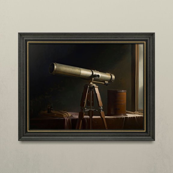 Antique Telescope Light Academia Print, Victorian Cottagecore Decor, Vintage Print, Academia Aesthetic, Art Wall Art, Modern Wall Decor, 12x18 UNFRAMED