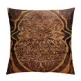 thumbnail image 1 of Antique Throw Pillow Cushion Case Vintage Lacy Persian Pattern from Ottoman Empire Palace Carpet Style Art, Modern Accent Double-Sided Digital Printing, Orange Brown, 1 of 5