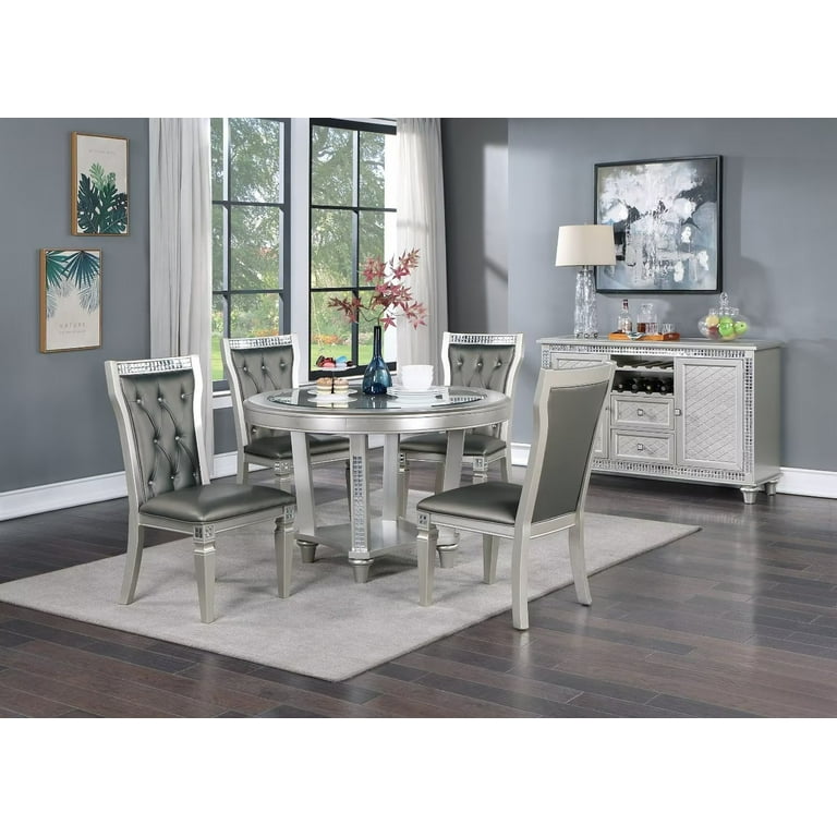 Wood dining table with glass insert deals