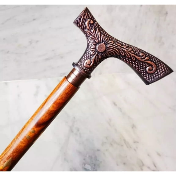 Antique Vintage Derby Handle stick Collectible wood walking stick cane Victorian Sputnik Wooden Walking Stick Canes