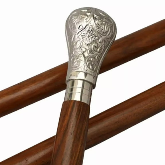 Antique Vintage Design Brass Handle stick wood walking stick Victorian Wooden Walking Stick Cane