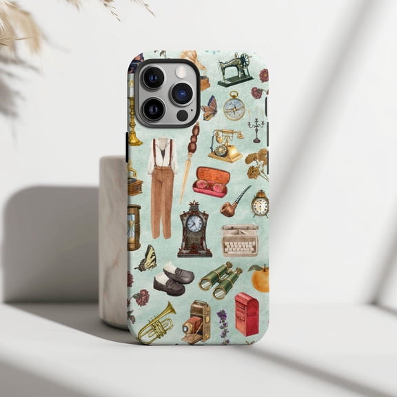 Antique Vintage Enthusiast Retro Collage Phone Case iPhone 17 11 12 13 14 15 16 Pro Max
