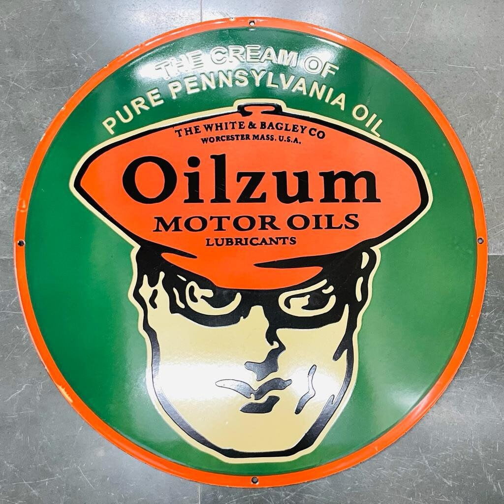 Antique Vintage Original Old Oilzum Motor Oils Single Sided