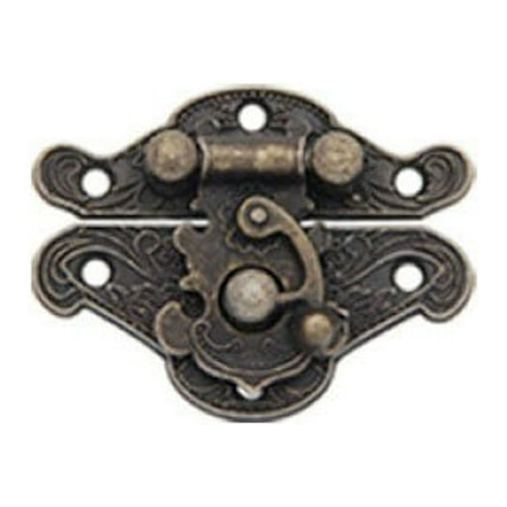 Antique Vintage Retro Notebook Suitcase Wooden Jewelry Box Latch Hasp Lock Catch