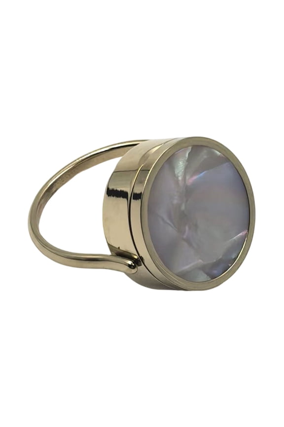 Antique Vintage Style Lipstick Holder Ring with Hidden Storage Compartment 0.79 Inch Diameter Stainless Steel Jewelry for Women Secret Makeup Container Gift Idea