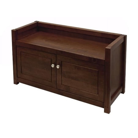 Antique Walnut Beechwood BENCH WITH STORAGE