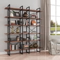 thumbnail image 1 of Antique Walnut Color 6 Tiers Large Size Display Bookshelves, 1 of 3