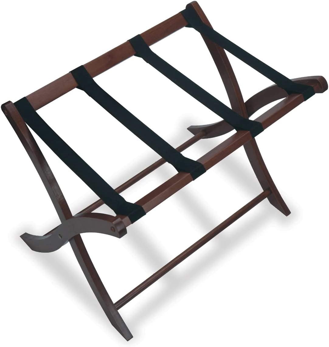 Antique Walnut Wood Folding Luggage Rack