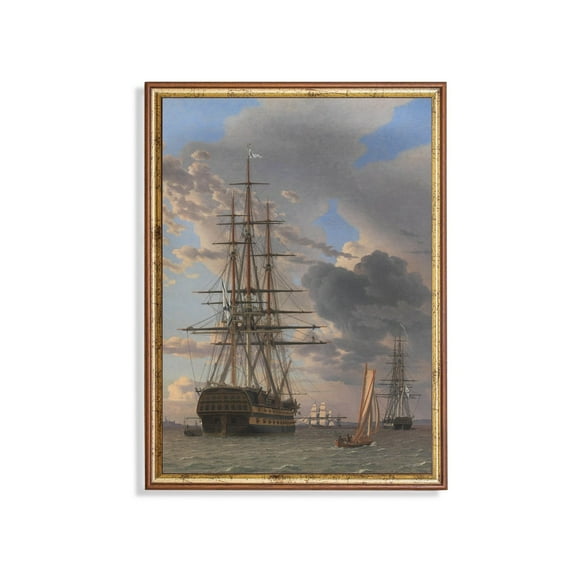 Antique Warship 19th Century Tall Ships Nautical Art Poster Decor For Living Room Bedroom, Size 16x24 UNFFRAMED F03.1.7l1056