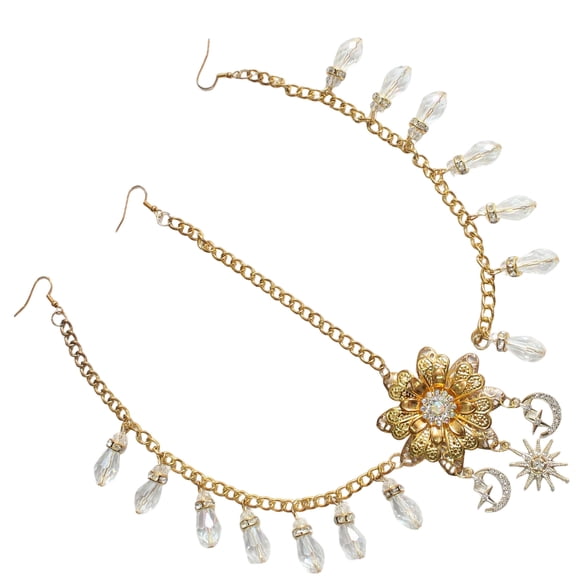 Antique Wedding Hair Accessories Unfinished Crafts Set With Plastic Resin Component Lightweight Comfortable For Bride