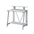 thumbnail image 1 of Antique White & Black Writing Desk with Upper Shelf, 1 of 7