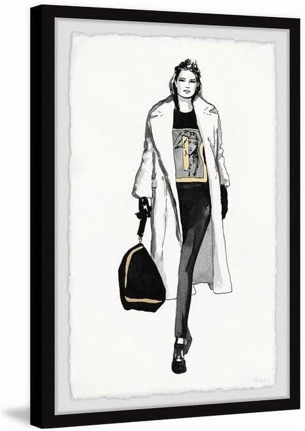 Antique White Coat Framed Painting Print, Contemporary Wall Decor ...